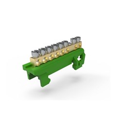 Barramento Terra 08 C/Suporte Din Vd - Soprano