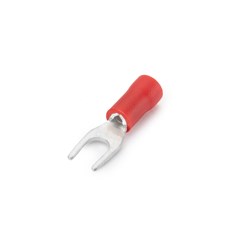 Term. Pre-Isolado Garfo M4 0,5-1,5mm² Vermelho - Axt