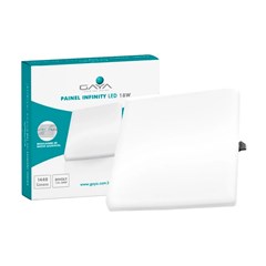 Painel LED Embutir Quadrado Infinito 4000K 18W Bivolt - Gaya