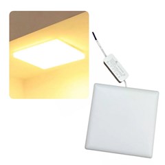Painel LED Embutir Quadrado Infinito 4000K 18W Bivolt - Gaya