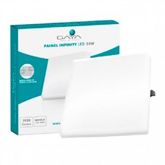 Painel Led Embutir Quadrado Infinito 4000k 24w Bivolt - Gaya