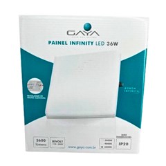 Painel Led Embutir Quadrado Infinito 4000k 36w Bivolt - Gaya