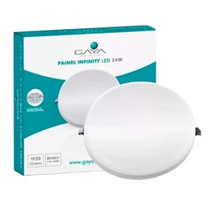 Painel Led Embutir Redondo Infinito 4000k 24w Bivolt - Gaya