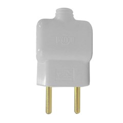 Plug Macho Prensa Cabo 2p 10a Cinza - Ilumi