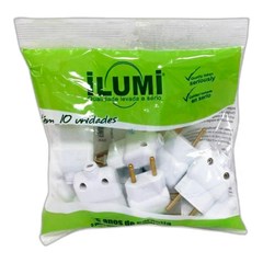 Plug Macho Prensa Cabo 2p 10a Cinza - Ilumi