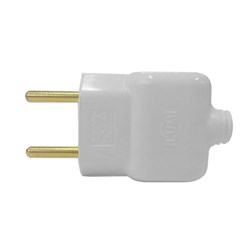Plug Macho Prensa Cabo 2p 10a Cinza - Ilumi