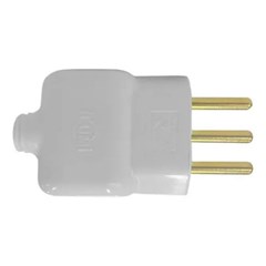 Plug Macho Prensa Cabo 2p+T 10a Cinza - Ilumi