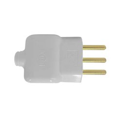 Plug Macho Prensa Cabo 2p+T 10a Cinza - Ilumi