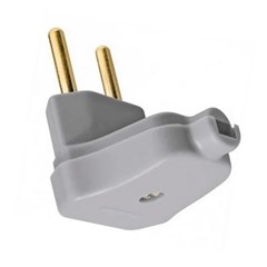 Plug Macho Triangular 2p 10a Cinza - Ilumi