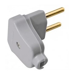 Plug Macho Triangular 2p 10a Cinza - Ilumi
