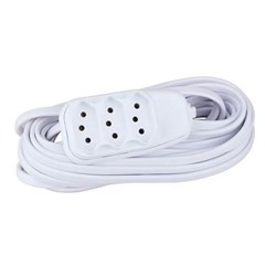 Extensão 3T 10A 2P+T 8M Branco - Ilumi
