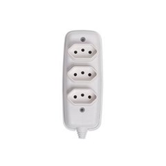 Tomada Tripla 2p+T 10a/250a Branco - Ilumi