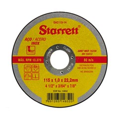 Disco Corte 115x1,00x22,22 - Starrett