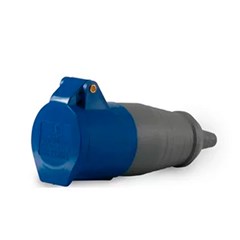 Acoplamento 2P+T 16A 220/240V 6H Azul - Soprano