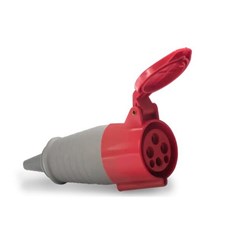 Acoplamento 2P+T 32A 380/440V 9H Vermelho - Soprano