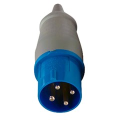Plug Movel 3P+T 16A 220/240V 9H Azul - Soprano