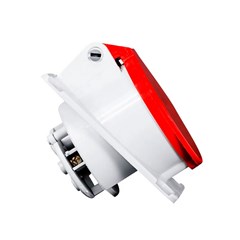 Tomada Embutir 3P+T 16A 380/440V 6H IP44 Vermelho - Soprano