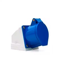 Tomada Sobrepor 2p+T 16a 220/240v 6h Ip44 Azul - Soprano