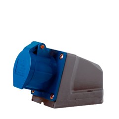 Tomada Sobrepor 3P+T 32A 220/240V 9H IP44 Azul - Soprano