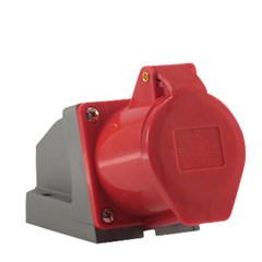 Tomada Sobrepor 3p+T 32a 380/440v 6h Ip44 Vermelho - Soprano