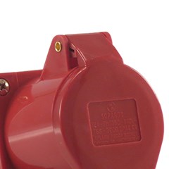 Tomada Sobrepor 3p+T 32a 380/440v 6h Ip44 Vermelho - Soprano