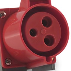 Tomada Sobrepor 3p+T 32a 380/440v 6h Ip44 Vermelho - Soprano