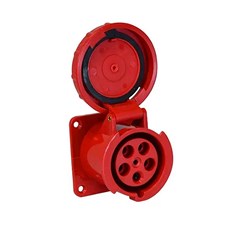 Tomada Sobrepor 3p+T 63a 380/440v 6h Ip67 Vermelha - Soprano