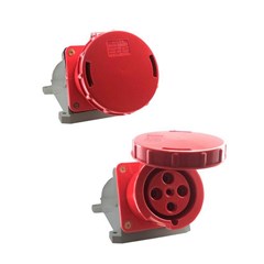 Tomada Sobrepor 3p+T 63a 380/440v 6h Ip67 Vermelha - Soprano