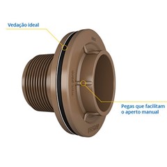 Adaptador Soldavel Com Anel Para Caixa D Agua 20x1/2 - Fortlev