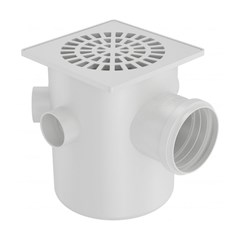 Caixa Sifonada 5 Entradas 150x185x75 Quadrado Branco - Fortlev
