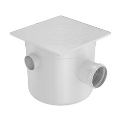 Caixa Sifonada 3 Entradas 250x230x75 Quadrado Branco - Fortlev