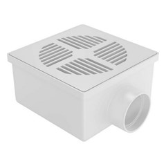 Ralo Sifonado 100x52x40mm Quadrado Branco - Fortlev