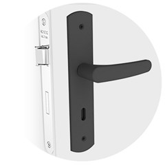 Fechadura Ipanema Reta INT 40x53 Preto - Soprano