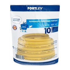 Mangueira Corrugada 20mm² Amarela 10m - Fortlev