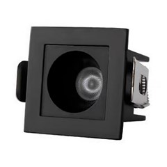 Spot Mini LED Focco 3W 2700K 12° Bivolt Preto - Gaya