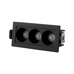 Spot Mini LED Focco 6W 2700K 12° Bivolt Preto - Gaya
