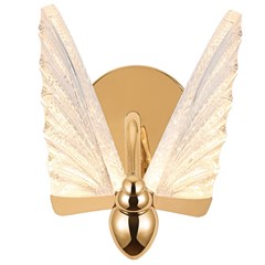Arandela LED Wing 5W Dourado Bivolt - Gmh Trade