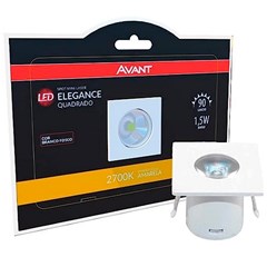 Spot LED Mini Elegante Quadrado 1,5W 2700K Bivolt - Avant