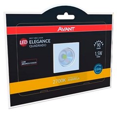 Spot LED Mini Elegante Quadrado 1,5W 2700K Bivolt - Avant