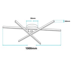 Luminaria LED Hasta Trio 36W 2700K Braco Bivolt - Avant