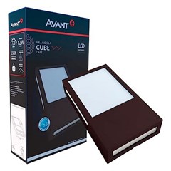 Arandela Led Cube 12w 6500k Café Bivolt - Avant