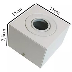 Luminária Sobrepor LED Quadrada AR111 Branco - Chandelie