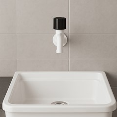 Torneira Pia Longa 1/2” 15cm Branco - Rebouças