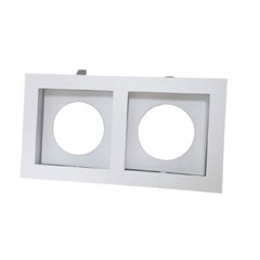 Spot Duplo Embutir Dicroica Gu10 Branco - Bellalux