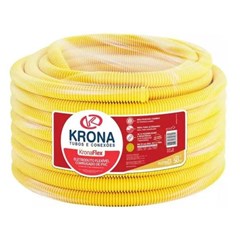 Mangueira Corrugada 32mm Amarelo 25 Metros - Krona