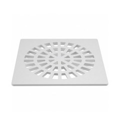 Grelha 100mm Quadrado Branco - Fortlev