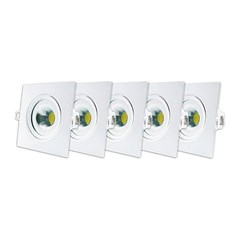 Spot LED Authent Quadrado 5W 3000K BV 5pcs - Avant