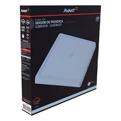 Painel Sob Led Quad 24w 6500k Bv C/Sens - Avant