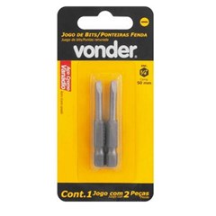 Ponteira Bits Fenda 1/4 2pcs - Vonder