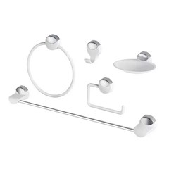 Kit Acessorio Banheiro 5pcs Br/Cr - Herc